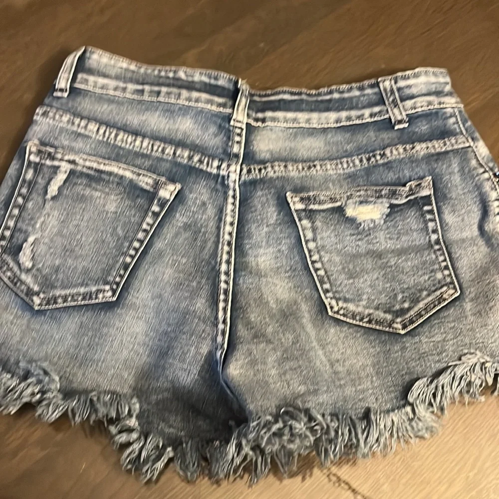 Short Ripped Jean Shorts - Picture 2 of 2